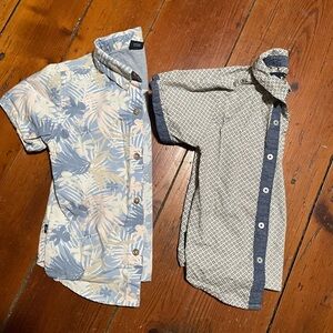 Boys short sleeve button down shirts-2 Sz 4T